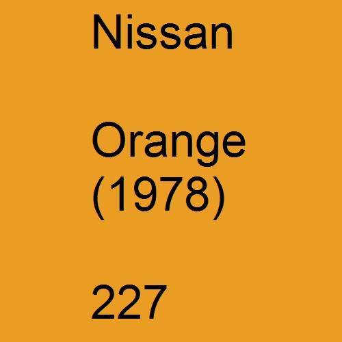 Nissan, Orange (1978), 227.